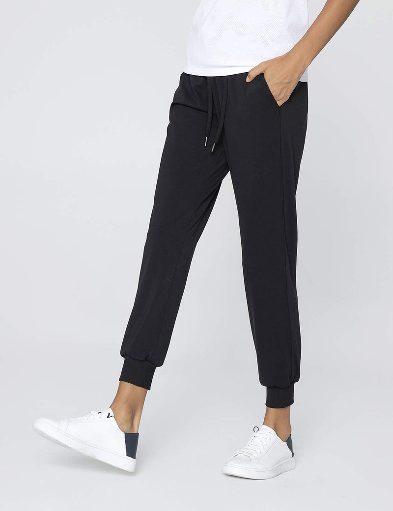 AJISAI Women's Joggers Pants with Pockets Drawstring Sweatpants for Running Workout Lounge Wear Black 2XL - Image 2